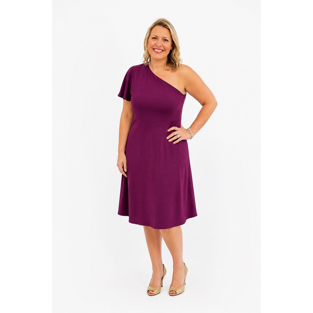 Target Who What Wear One Shoulder XXL Dress Plum Purple